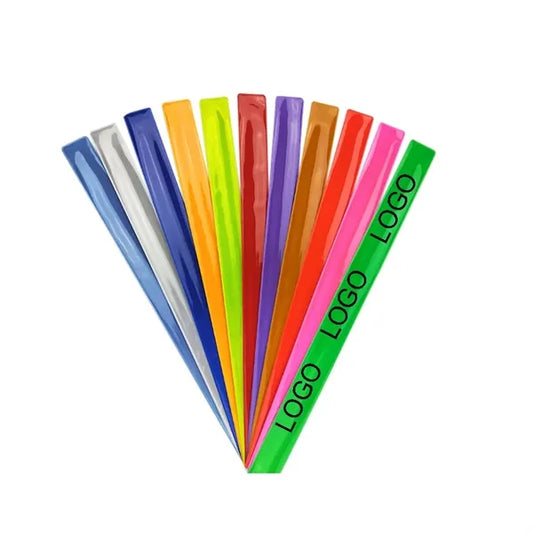 Custom Printed Portable PVC Reflective Slap Bracelet