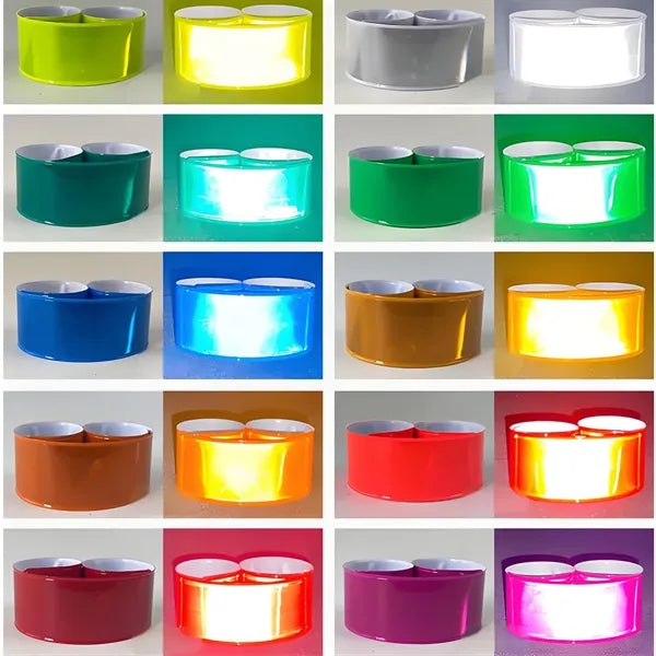 Custom Printed Portable PVC Reflective Slap Bracelet