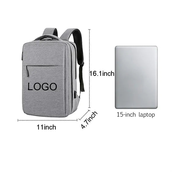 Portable Oxford Fabric Laptop Backpack w/USB Socket