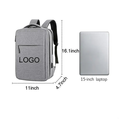 Portable Oxford Fabric Laptop Backpack w/USB Socket