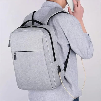 Portable Oxford Fabric Laptop Backpack w/USB Socket