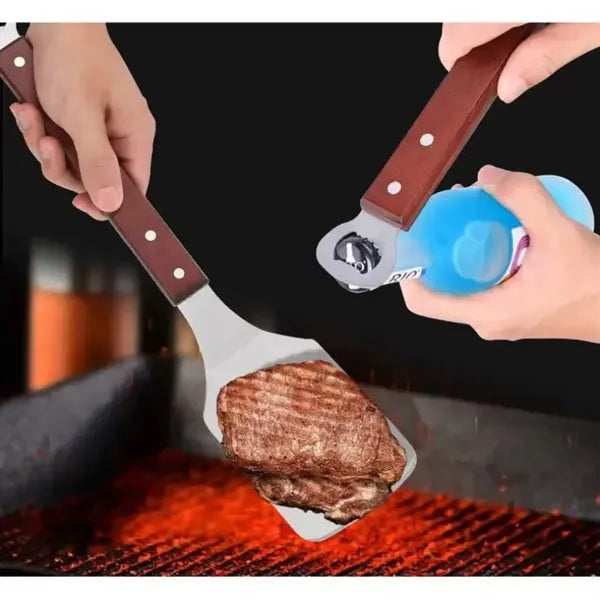 2-in-1 BBQ Frying Spatula with Bottle Opener