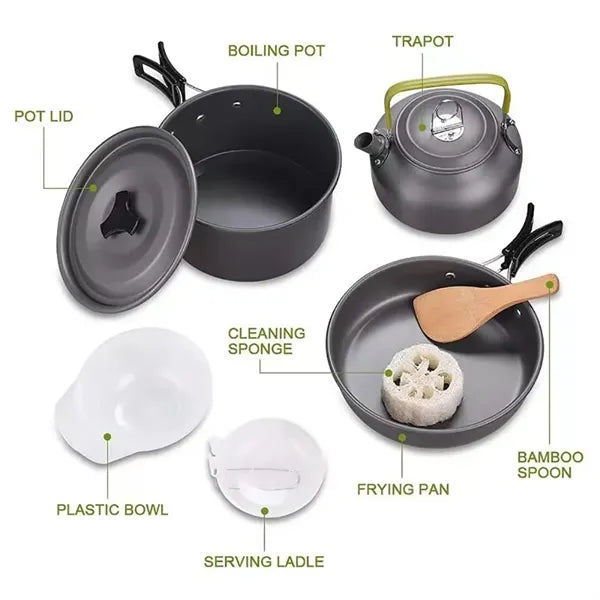 Portable  Camping Cookware Set "