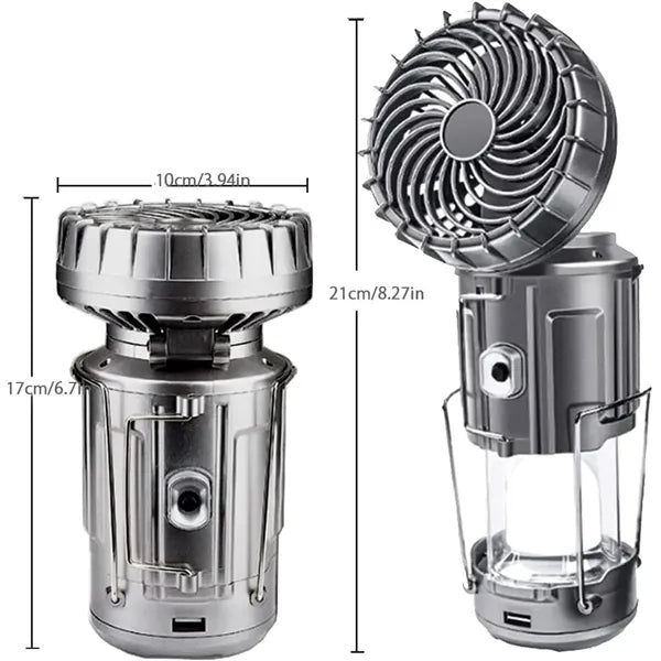 Multi-function Solar Camping Lantern with Fan