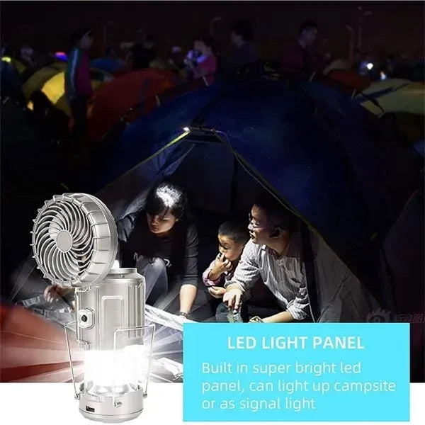 Multi-function Solar Camping Lantern with Fan