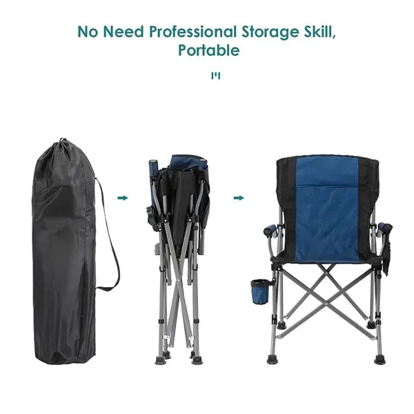 Folding Outdoor Camping Chair with carry Bag and Cup Holder