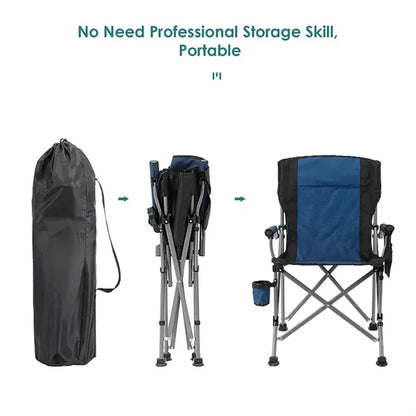 Folding Outdoor Camping Chair with carry Bag and Cup Holder