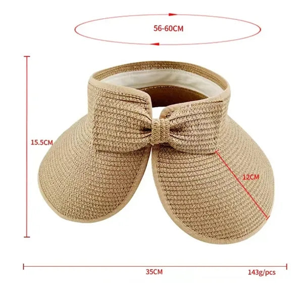Foldable Straw Sun Visor