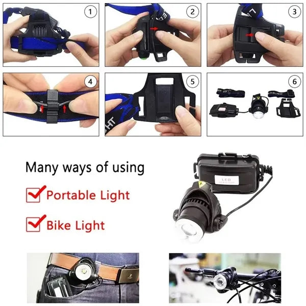 USB Charging  LED Headlamp