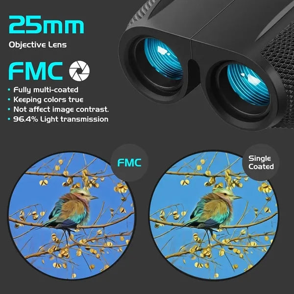 10x25 Compact Binoculars with  carry bag