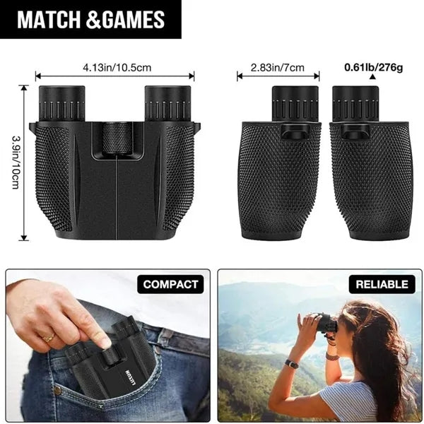 10x25 Compact Binoculars with  carry bag