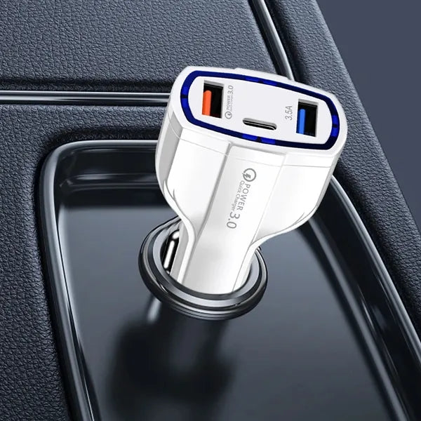 Dual USB Port Whit type-C  Car Charger