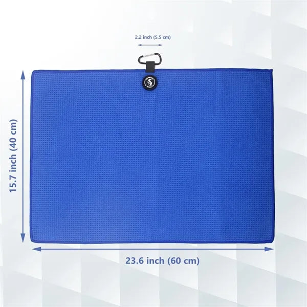 Magnetic Golf Towel Microfiber Cleaning Block Waffle Pattern