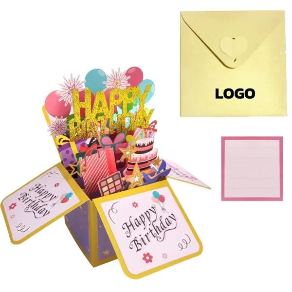3D Pop Up Birthday Card with Gift Box