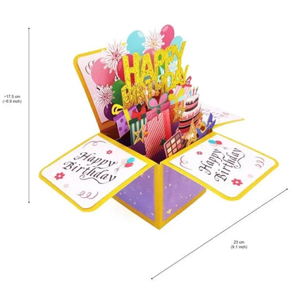 3D Pop Up Birthday Card with Gift Box