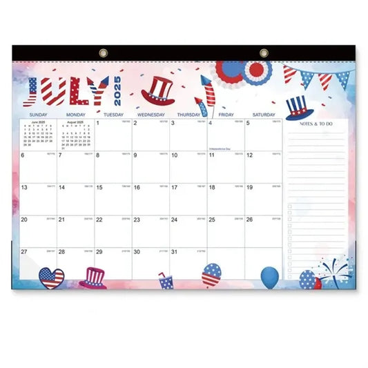 2025-2026 Wall Calendar with Notes Section