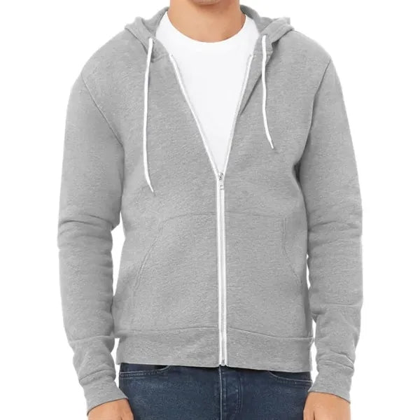 Bella Unisex Poly-Cotton Fleece Full-Zip Hoodie