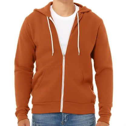 Bella Unisex Poly-Cotton Fleece Full-Zip Hoodie