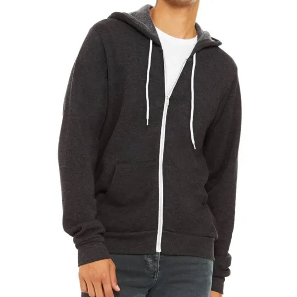 Bella Unisex Poly-Cotton Fleece Full-Zip Hoodie