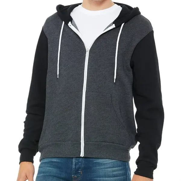 Bella Unisex Poly-Cotton Fleece Full-Zip Hoodie