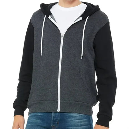 Bella Unisex Poly-Cotton Fleece Full-Zip Hoodie