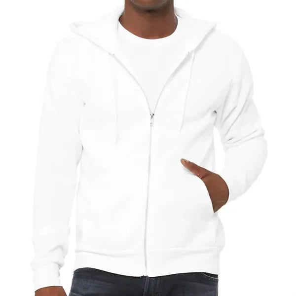 Bella Unisex Poly-Cotton Fleece Full-Zip Hoodie