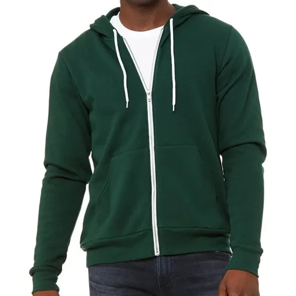 Bella Unisex Poly-Cotton Fleece Full-Zip Hoodie