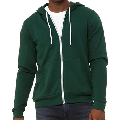 Bella Unisex Poly-Cotton Fleece Full-Zip Hoodie
