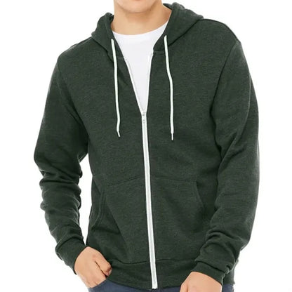 Bella Unisex Poly-Cotton Fleece Full-Zip Hoodie