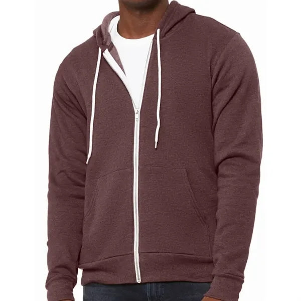 Bella Unisex Poly-Cotton Fleece Full-Zip Hoodie