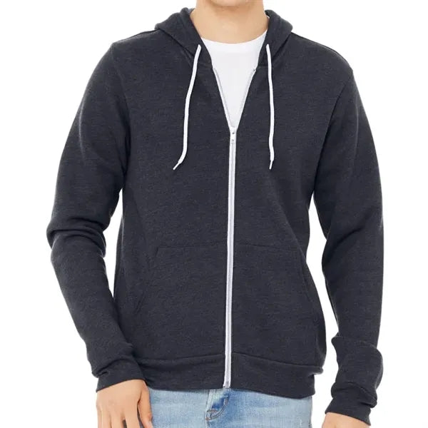 Bella Unisex Poly-Cotton Fleece Full-Zip Hoodie
