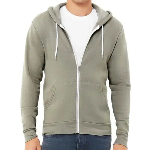 Bella Unisex Poly-Cotton Fleece Full-Zip Hoodie