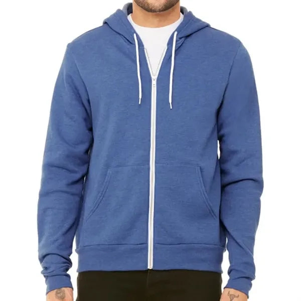 Bella Unisex Poly-Cotton Fleece Full-Zip Hoodie
