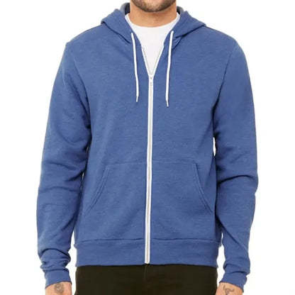 Bella Unisex Poly-Cotton Fleece Full-Zip Hoodie