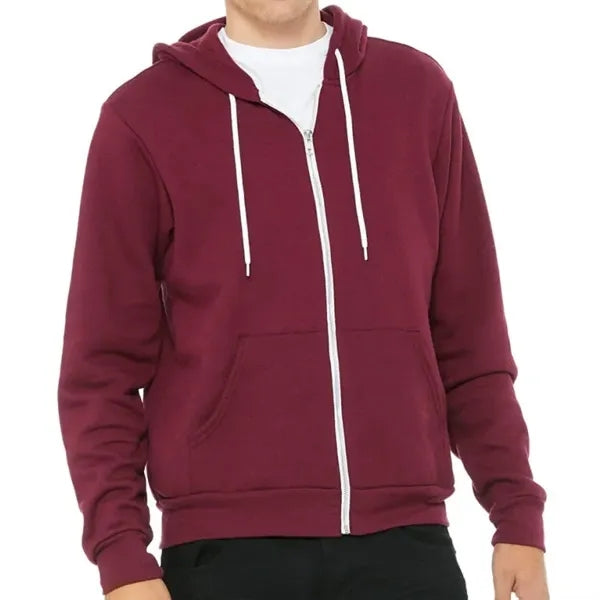 Bella Unisex Poly-Cotton Fleece Full-Zip Hoodie