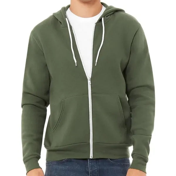 Bella Unisex Poly-Cotton Fleece Full-Zip Hoodie