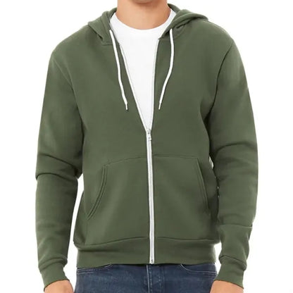 Bella Unisex Poly-Cotton Fleece Full-Zip Hoodie