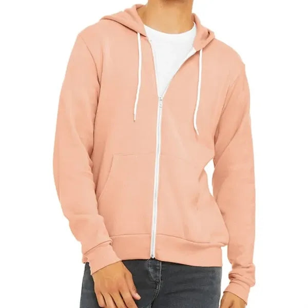 Bella Unisex Poly-Cotton Fleece Full-Zip Hoodie