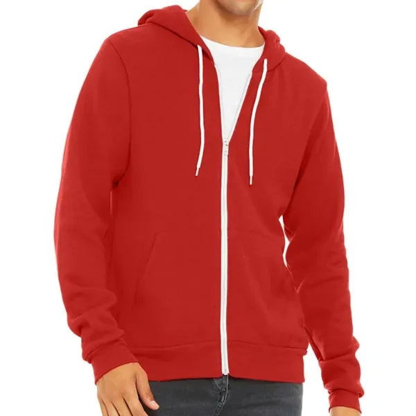 Bella Unisex Poly-Cotton Fleece Full-Zip Hoodie
