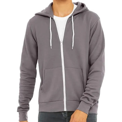 Bella Unisex Poly-Cotton Fleece Full-Zip Hoodie