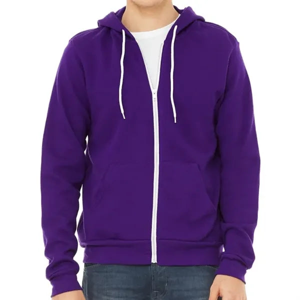 Bella Unisex Poly-Cotton Fleece Full-Zip Hoodie