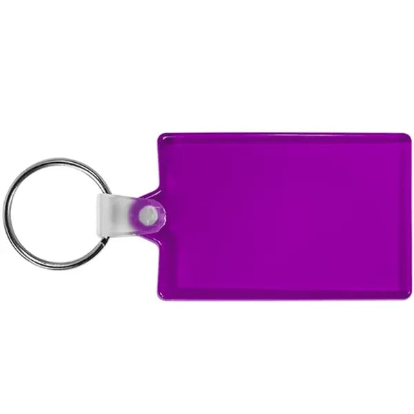 Rectangle Soft Plastic Keychains