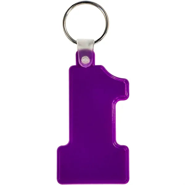 Number One Soft Plastic Keychains