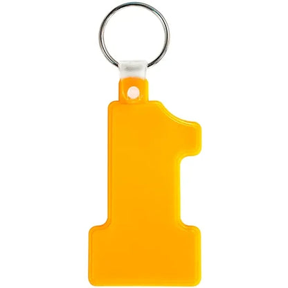 Number One Soft Plastic Keychains