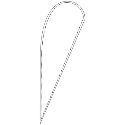 Custom 10' X 4' Medium Teardrop Flags