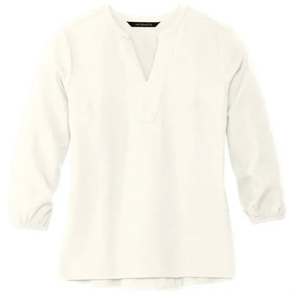 MERCER+METTLE Women's Stretch Crepe 3/4-Sleeve Blouse