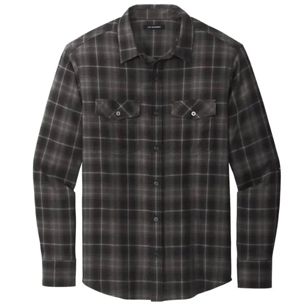Port Authority Long Sleeve Ombre Plaid Shirt