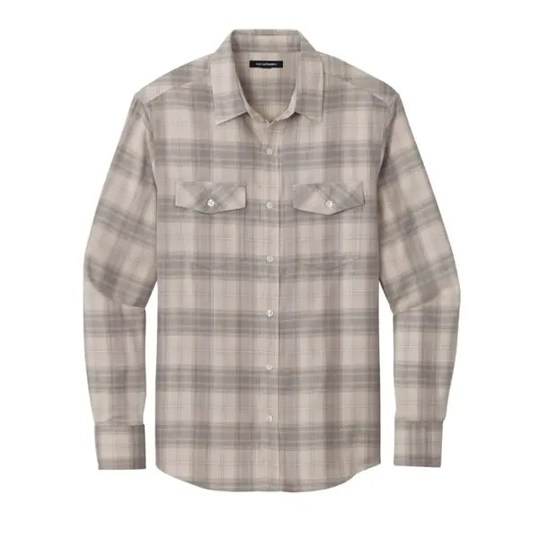 Port Authority Long Sleeve Ombre Plaid Shirt