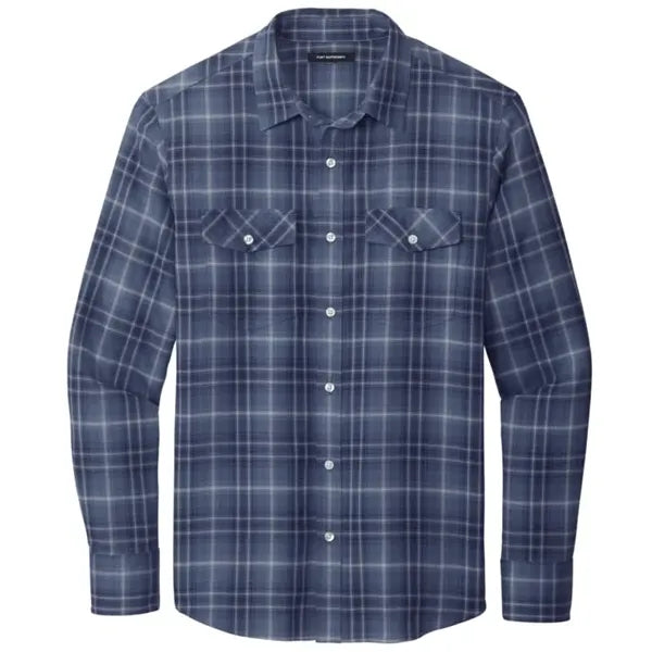 Port Authority Long Sleeve Ombre Plaid Shirt