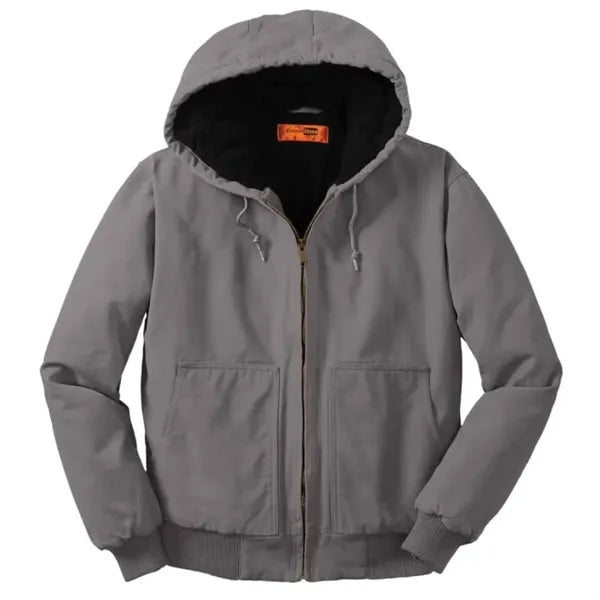CornerStone Washed Duck Cloth Insulated Hooded Work Jacket.